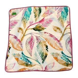 Custom Hot Pink Trimmed Leaf Botanical Print Throw Pillow Covers 22" Large